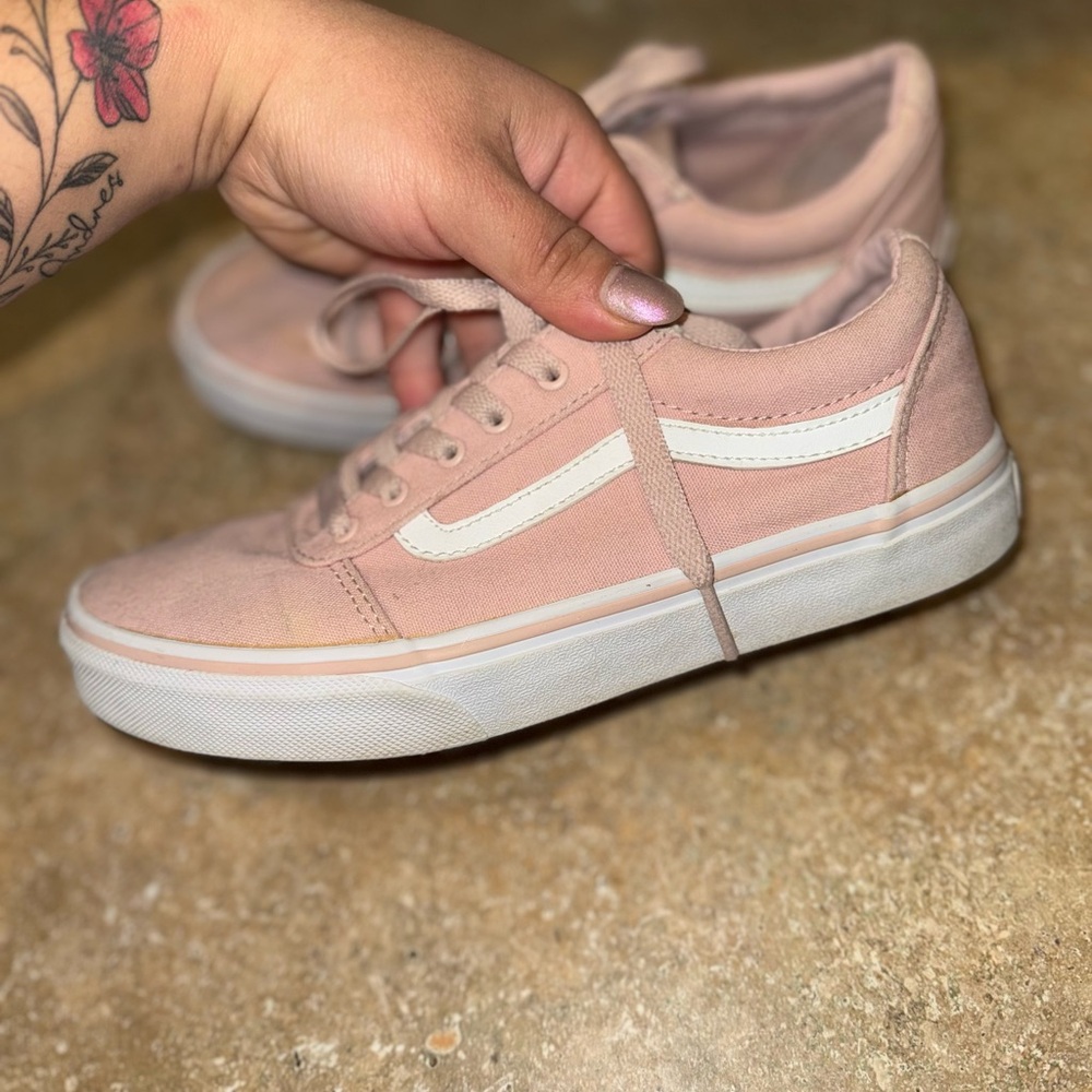 Vans Pink and White Women's Sneakers